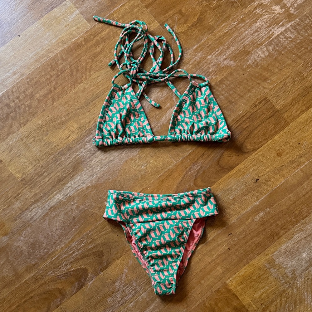 Montce Bikini - Green and Pink Pattern